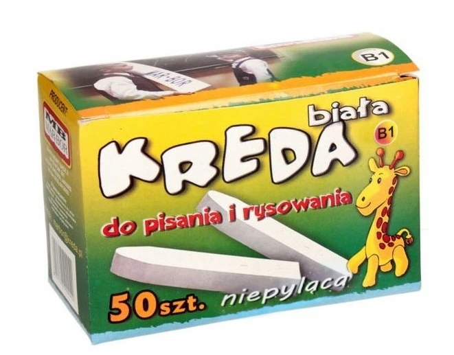 3L Kreida lentai, BALTA, 50 vnt., kvadratas