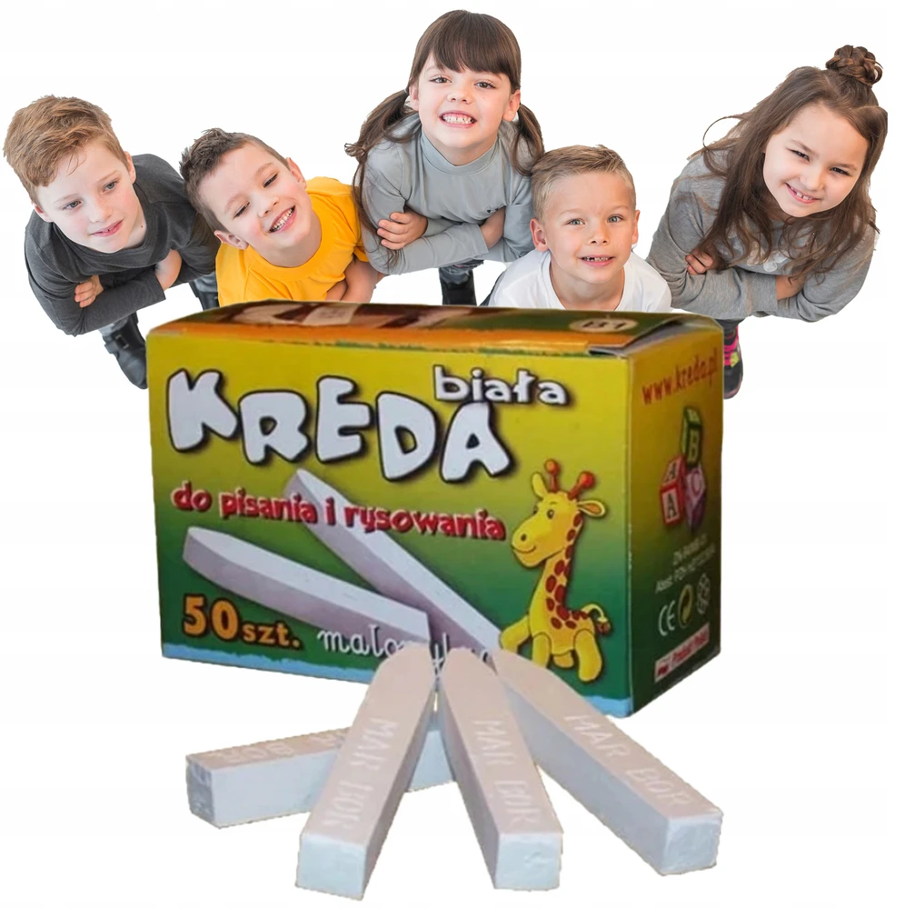 3L Kreida lentai, BALTA, 50 vnt., kvadratas