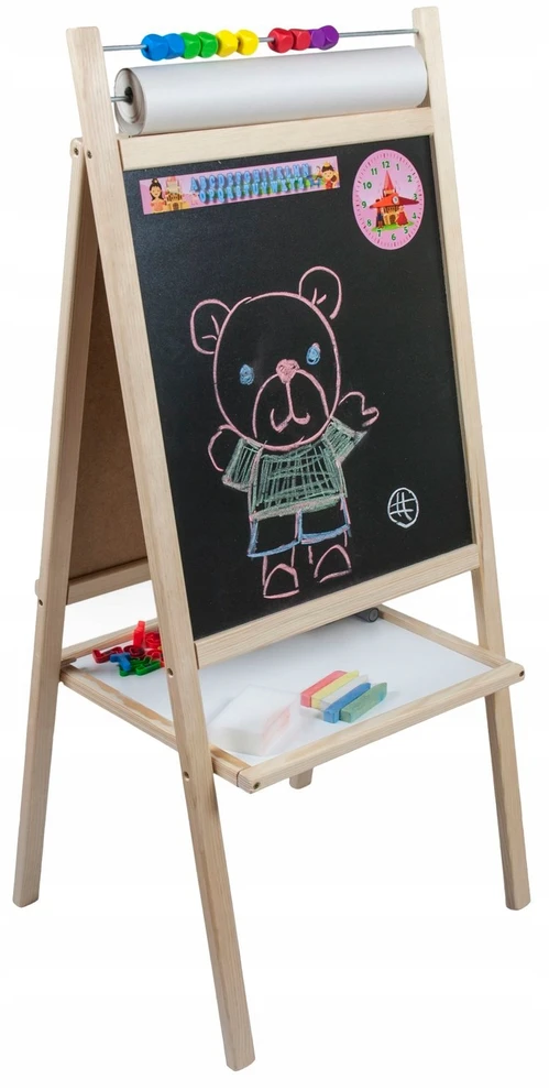 3Toysm 4in1 MAGNETINĖ KREIDOS LENTA, POPIERIUS, ABAKUSAS
