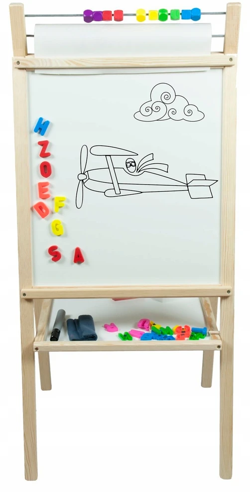 3Toysm 4in1 MAGNETINĖ KREIDOS LENTA, POPIERIUS, ABAKUSAS