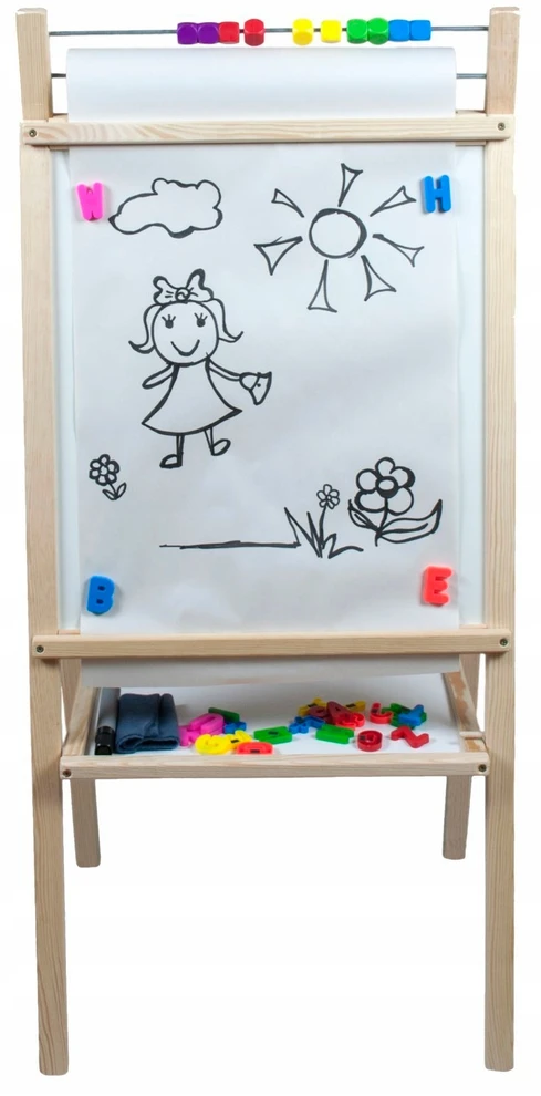 3Toysm 4in1 MAGNETINĖ KREIDOS LENTA, POPIERIUS, ABAKUSAS