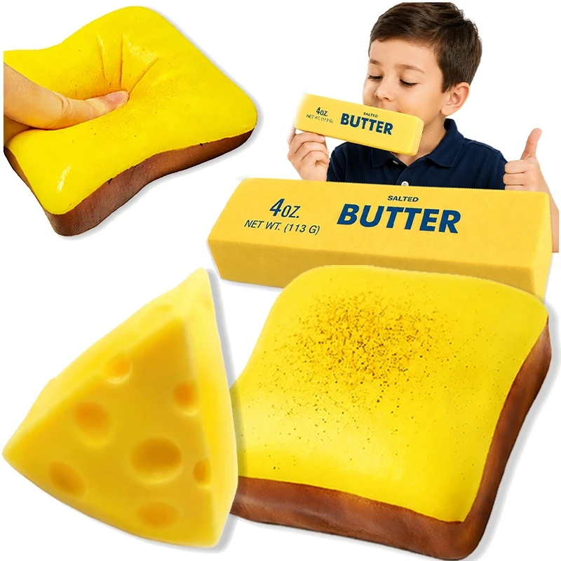3x ANTISTRESS PUMPAS SVIESTO SKONIO SŪRIO PUMPŲ RINKINYS Sviesto duona