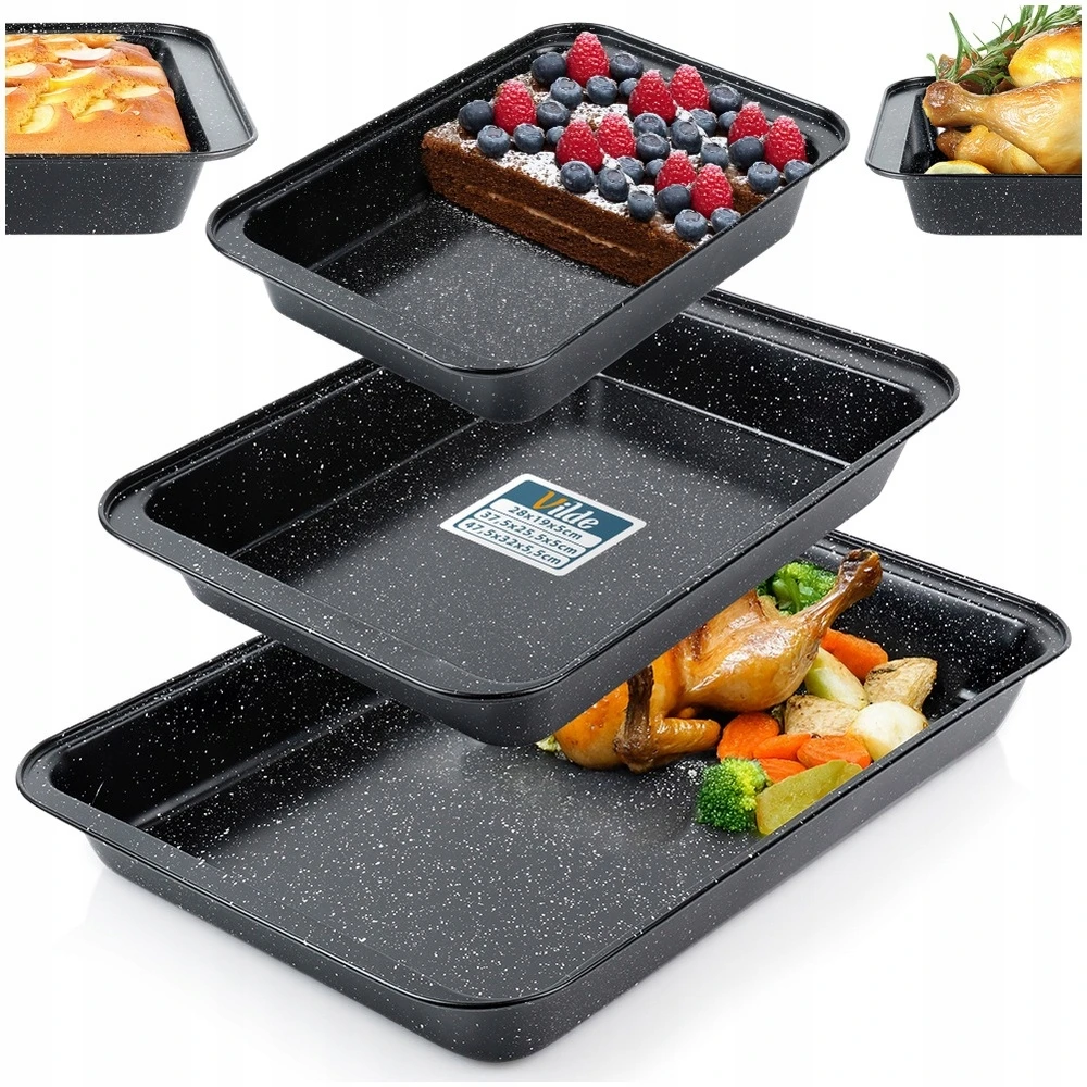 3x GRANITE formos kepimo skarda kepimo skarda kepimo skarda mėsos pyragams