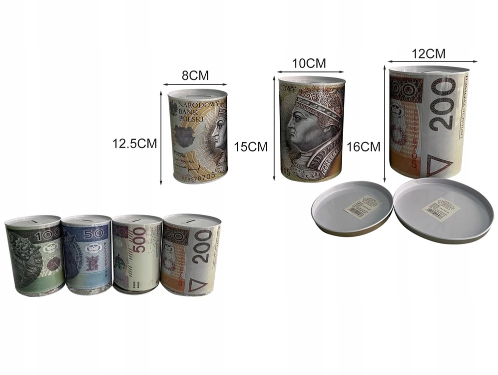 Gazelo 3x METALOWA SKARBONKA PUSZKA PLN ZŁ ŚWINKA $$$ LOL