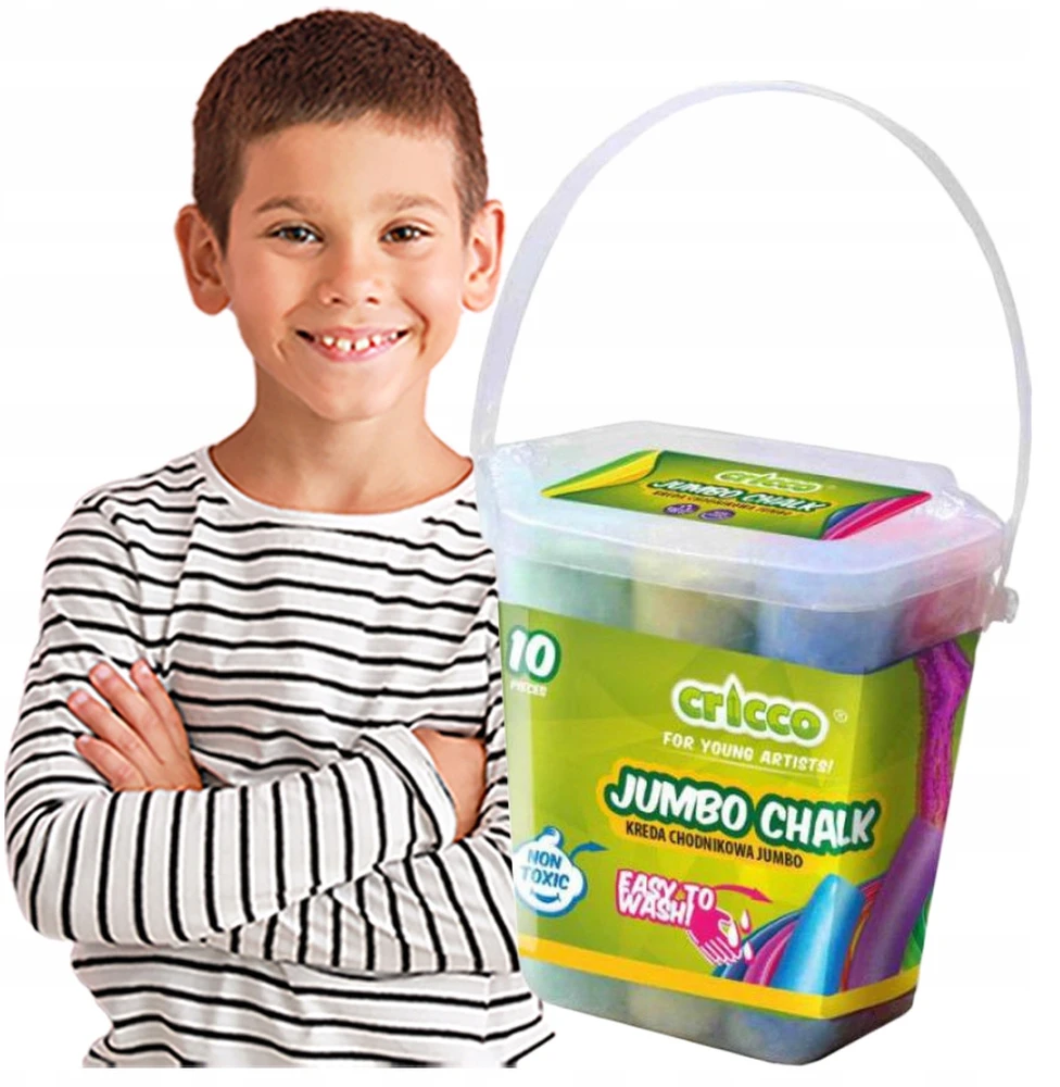 3Z Spalvota kreida kibire 10 vnt. JUMBO Chodnikova