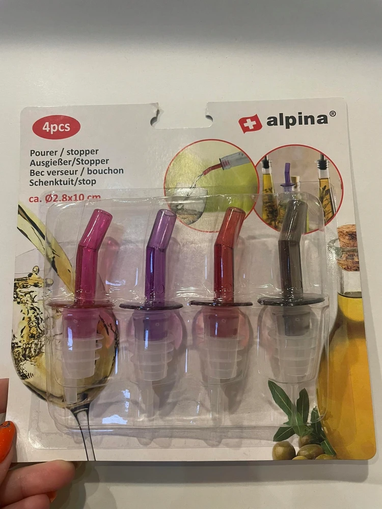 4 Alpina dozatorių rinkinys - kamštelis/snapelis buteliukams