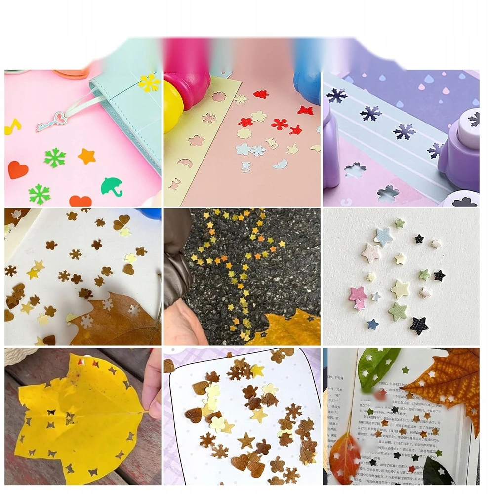 4 dekoratyvinės pjaustyklės 1 cm popieriui, raštai scrapbooking