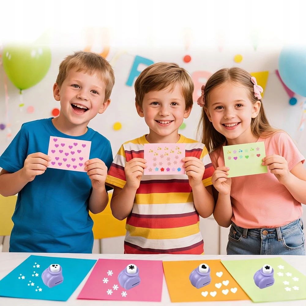 4 dekoratyvinės pjaustyklės 1 cm popieriui, raštai scrapbooking
