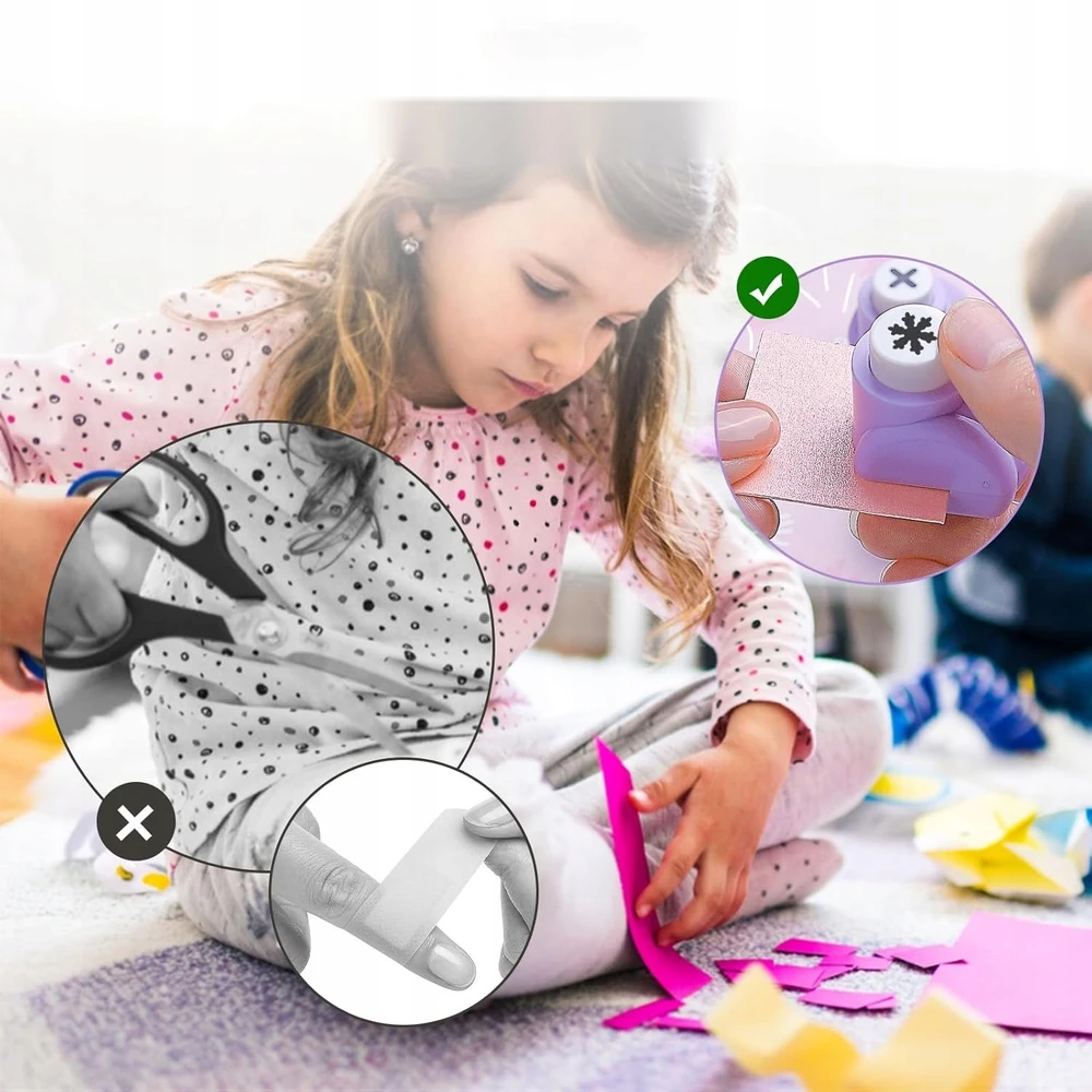 4 dekoratyvinės pjaustyklės 1 cm popieriui, raštai scrapbooking
