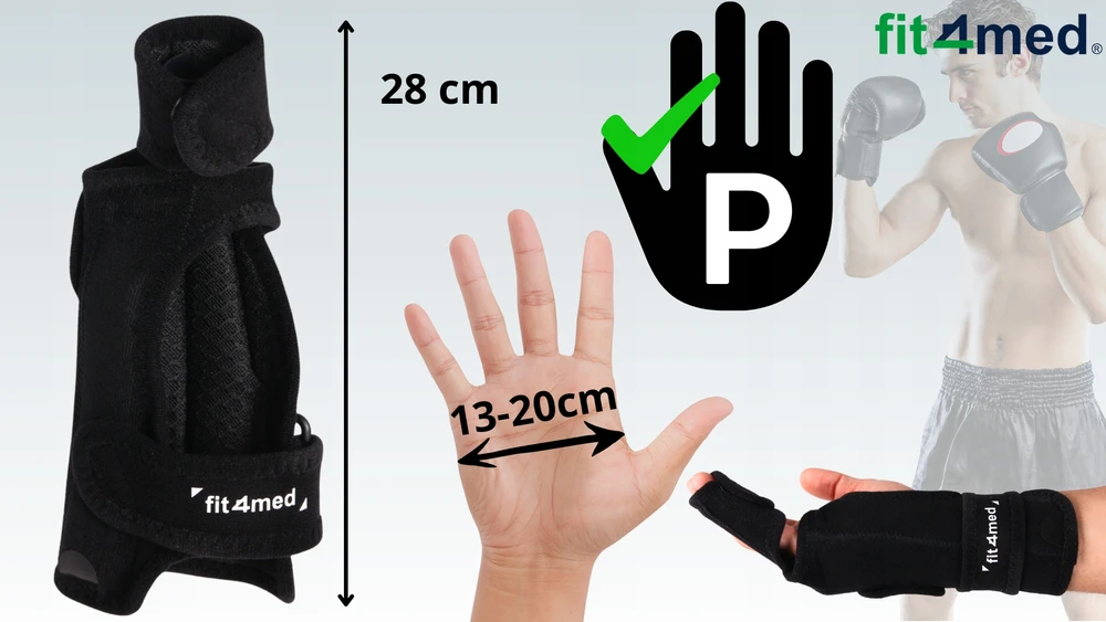 4 ir 5 pirštų lūžių ortozė, Fit4Med, dešinė, S/M