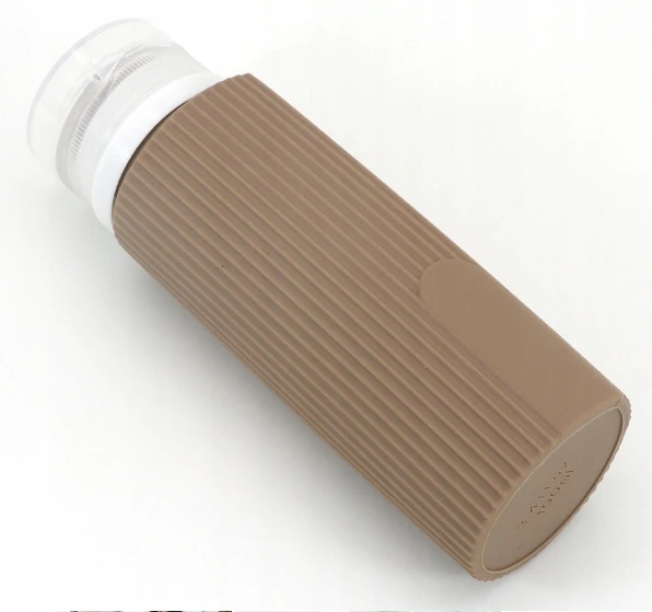 4 SILIKONINIŲ BUTELIŲ KELIONINĖS INDĖLIŲ RINKINYS 100ml ŽALIAI RUDA