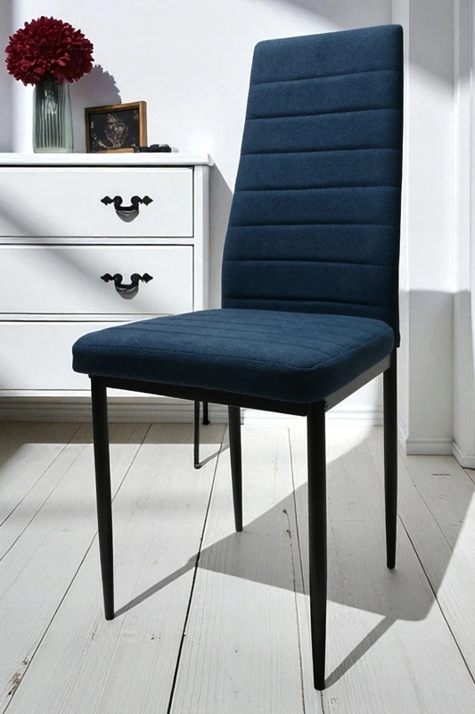 4 vnt. Dankor Design Curio mėlyni virtuvės kėdžių komplektas