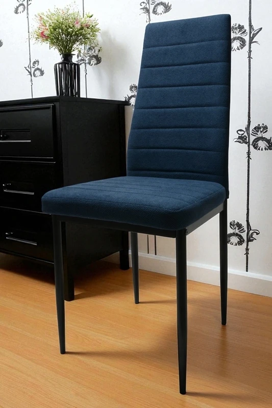 4 vnt. Dankor Design Curio mėlyni virtuvės kėdžių komplektas