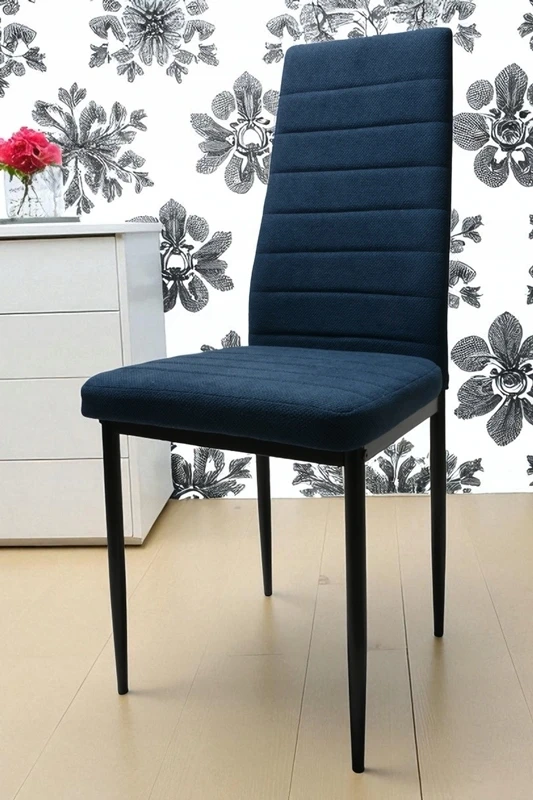 4 vnt. Dankor Design Curio mėlyni virtuvės kėdžių komplektas