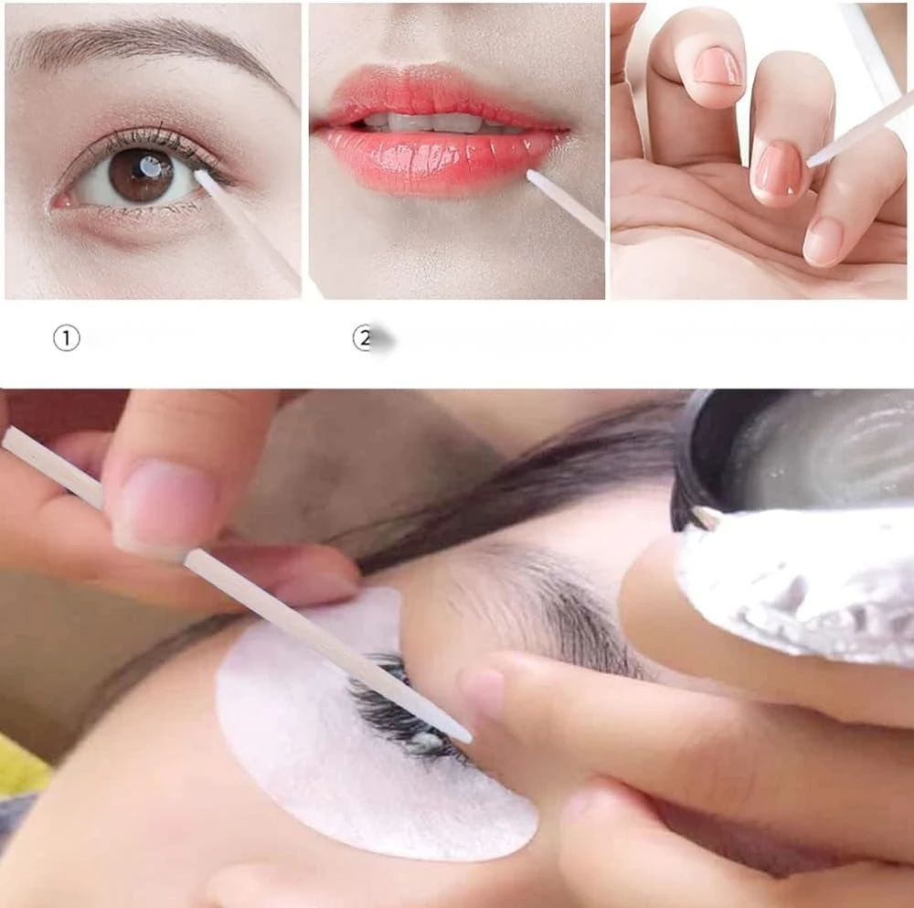 400 VIENETŲ HYGIENE POINTED MAKEUP LIPKLIKLIAI KOSMETINIS GROŽIS
