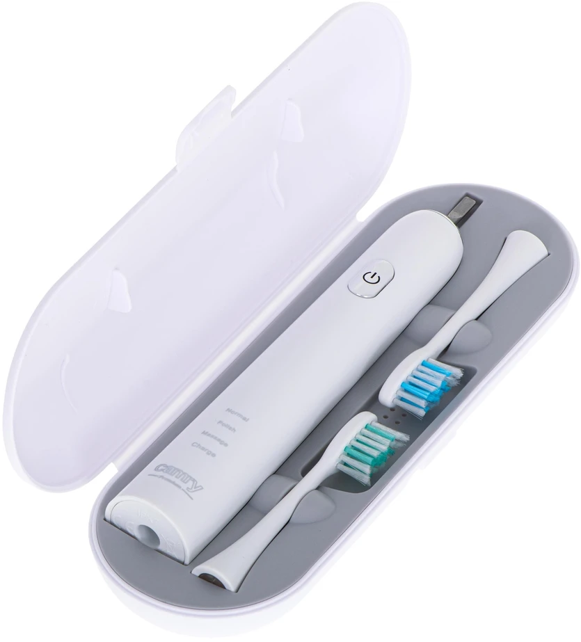 Camry Sonic Dantų šepetėlis CR 2173 Įkraunamas Suaugusiems Šepetėlių skaičius galvutės įeina 2 Number of teeth brushing modes 3 Sonic technology Baltas