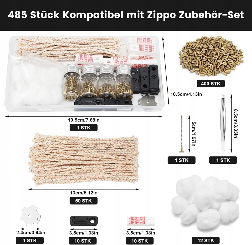 485 VIENETIŲ žiebtuvėlių RINKINYS FLINTERS WICKS TARPIKLIAI vatos DALYS PRIEDAI