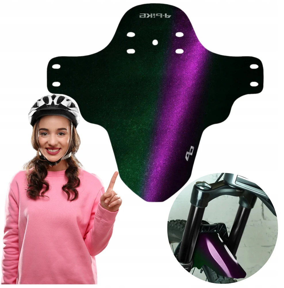 4Bike Dviratininko purvasaugis 4-bike G-06 Gloss Violetinė/žalias