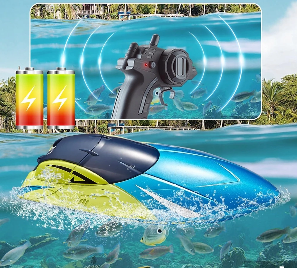 4Drc NUOTOLINIO PULTO VALDOMA VALTIS FAST MOTORBOAT RC 2XBATERY GALINGI VARIKLIAI