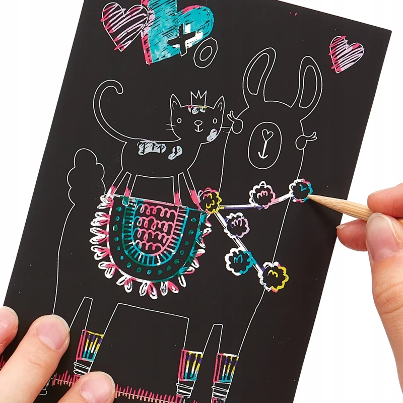 Kolorowe Baloniki 4F "Scratch & Scribble Mini Scratch Friends" - spalvoti balionai