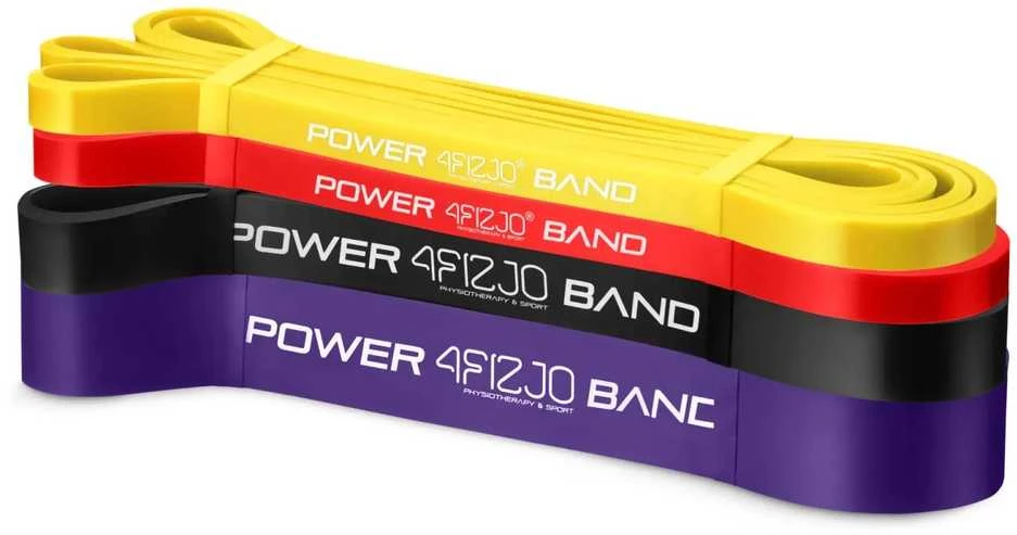4Fizjo 4 POWER BAND mankštos pasipriešinimo juostų rinkinys