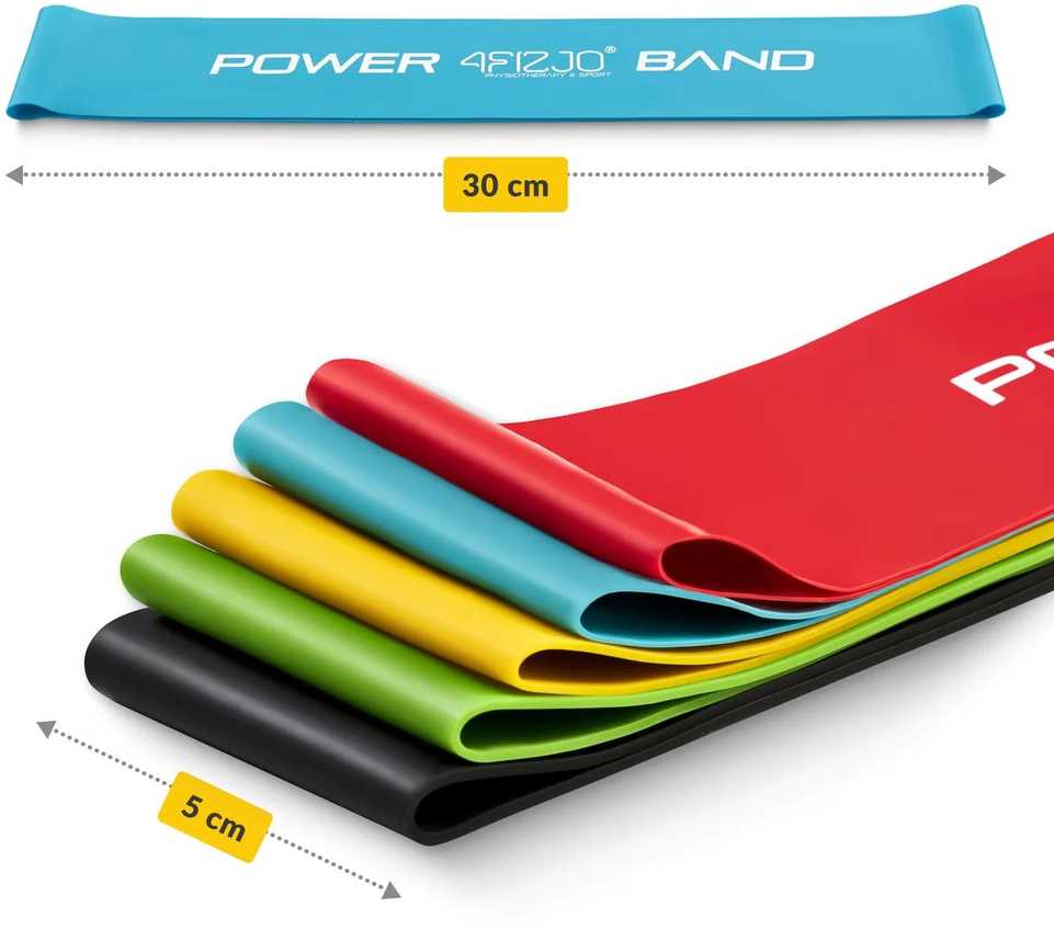 4Fizjo 5 MINI POWER BAND mankštos juostų rinkinys