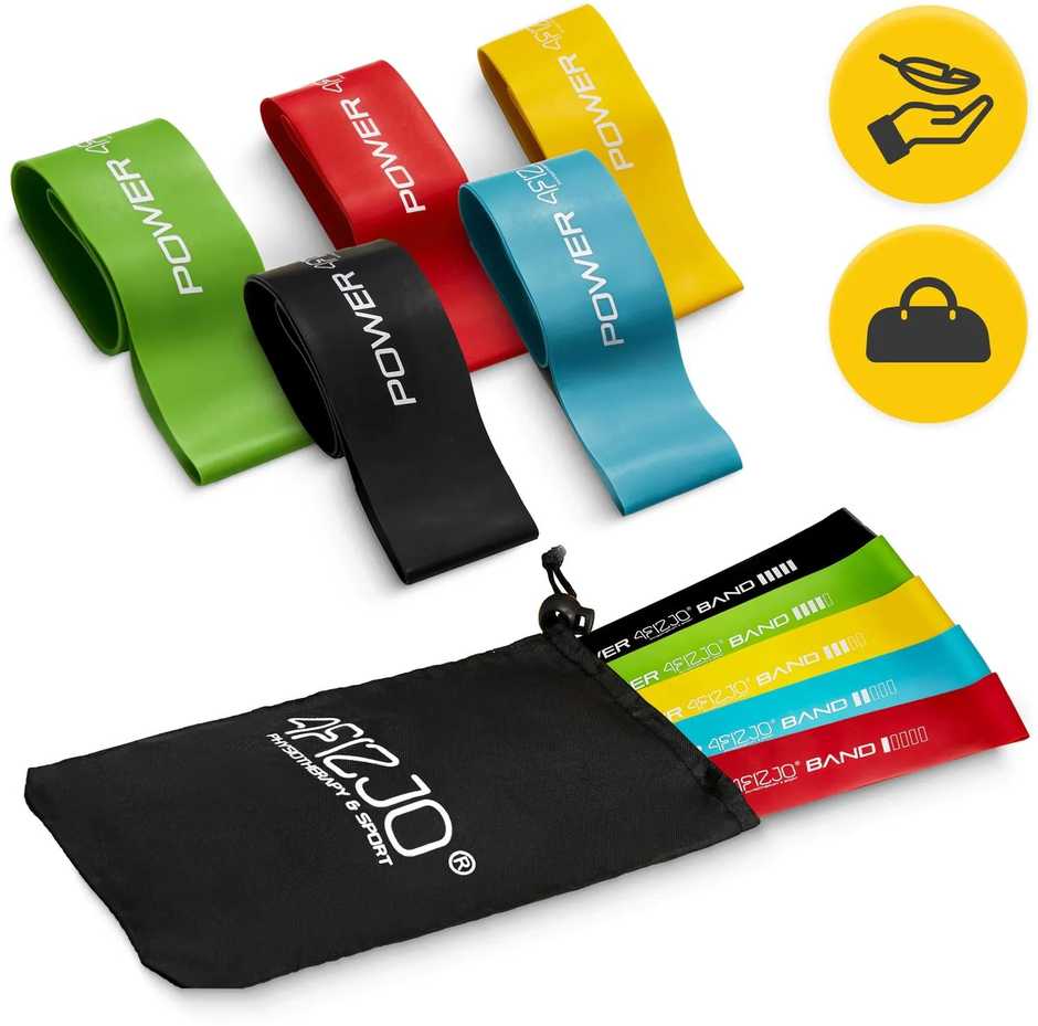 4Fizjo 5 MINI POWER BAND mankštos juostų rinkinys