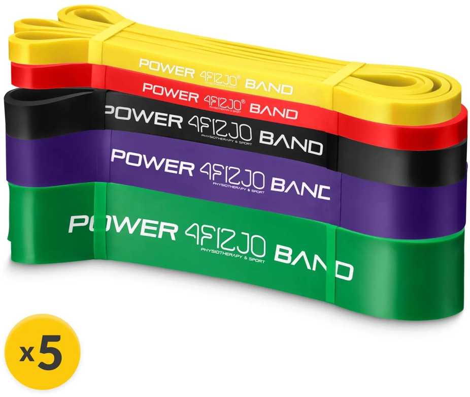 4Fizjo 5 POWER BAND pasipriešinimo juostų rinkinys