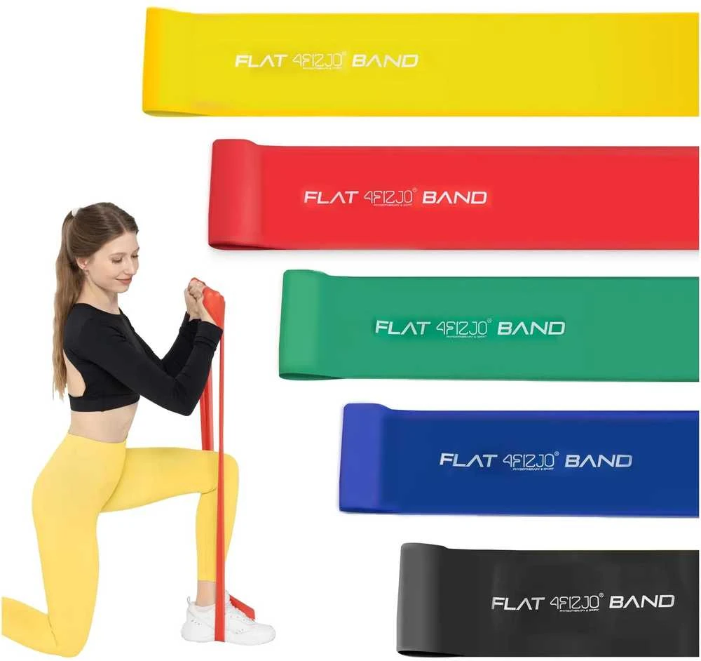 4Fizjo 5 reabilitacinių juostų rinkinys FLAT BAND 2M