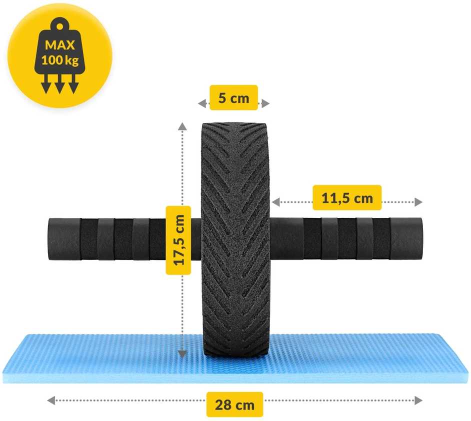 4Fizjo AB WHEEL PRO pilvo preso pratimų ratas, geltonas