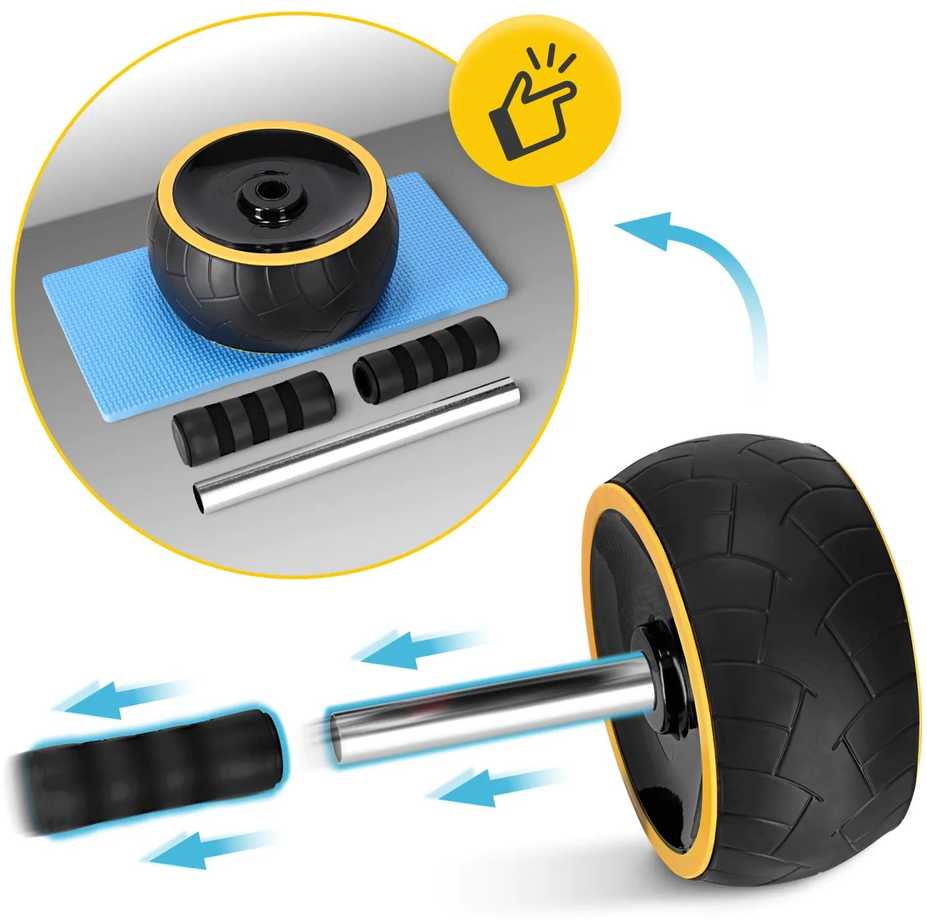 4Fizjo AB WHEEL XL pilvo preso pratimų ratas, geltonas