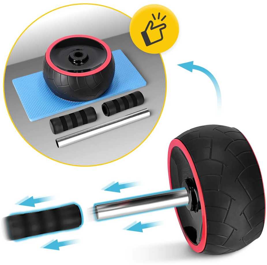 4Fizjo AB WHEEL XL pilvo preso pratimų ratas, raudonas