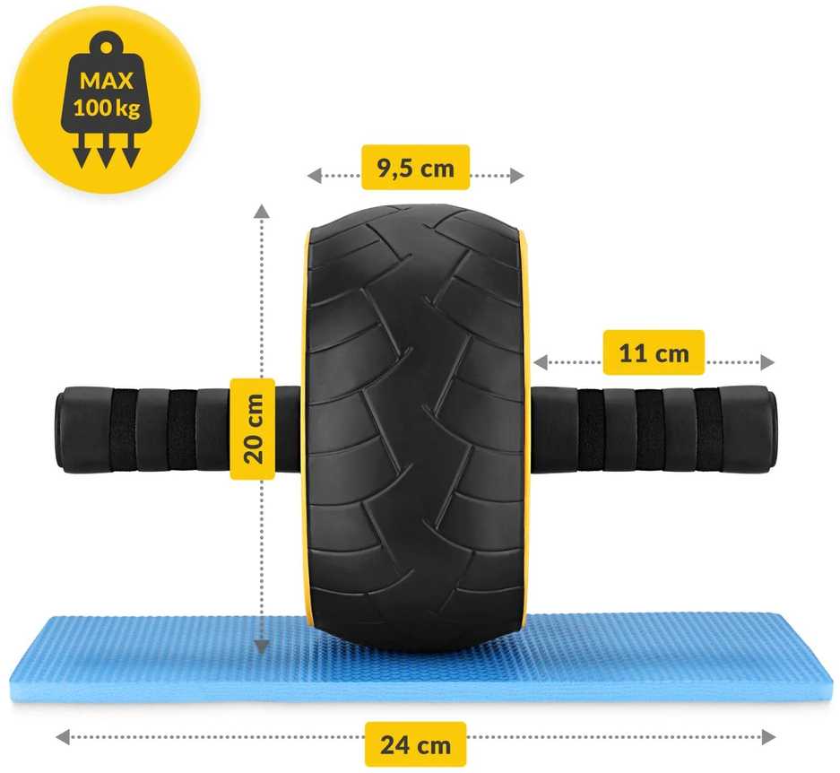4Fizjo AB WHEEL XL pilvo preso pratimų ratas, geltonas