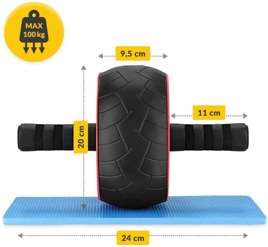 4Fizjo AB WHEEL XL pilvo preso pratimų ratas, raudonas