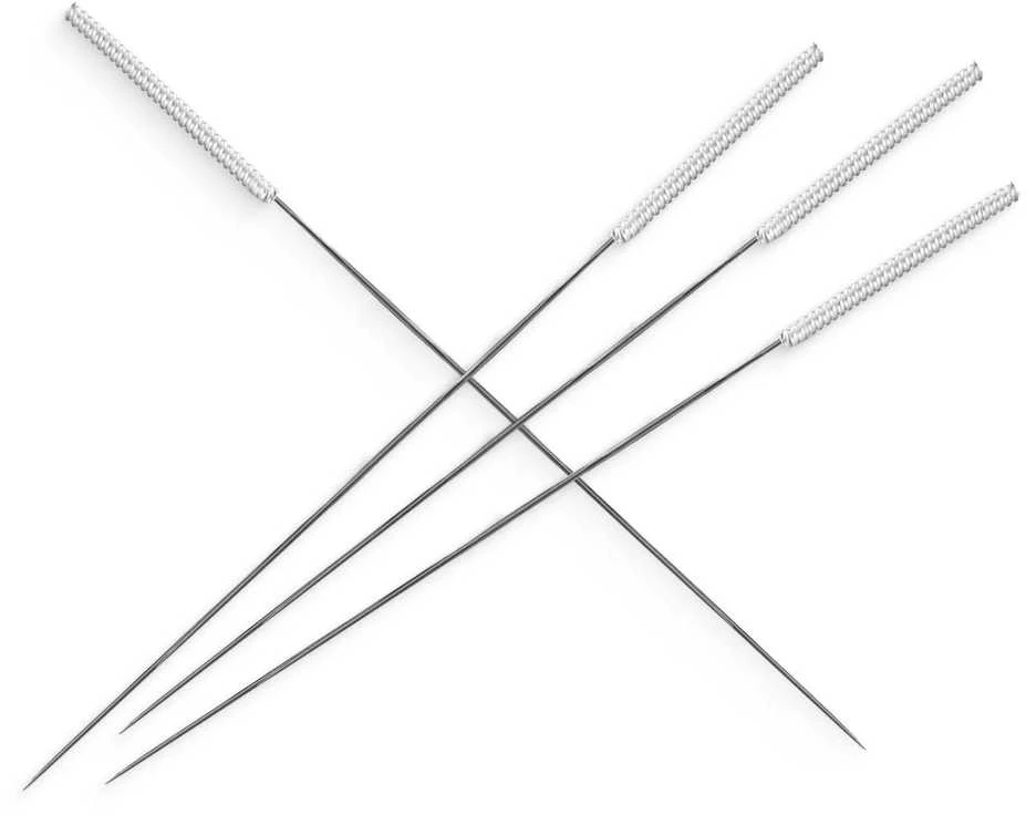 4Fizjo Akupunktūros adatos su kreiptuvu, 100 vnt., 0,3 x 100 mm