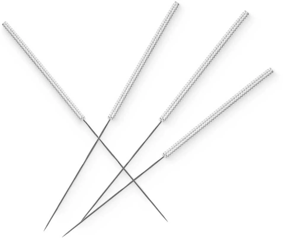 4Fizjo Akupunktūros adatos su kreiptuvu, 100 vnt., 0,3 x 30 mm