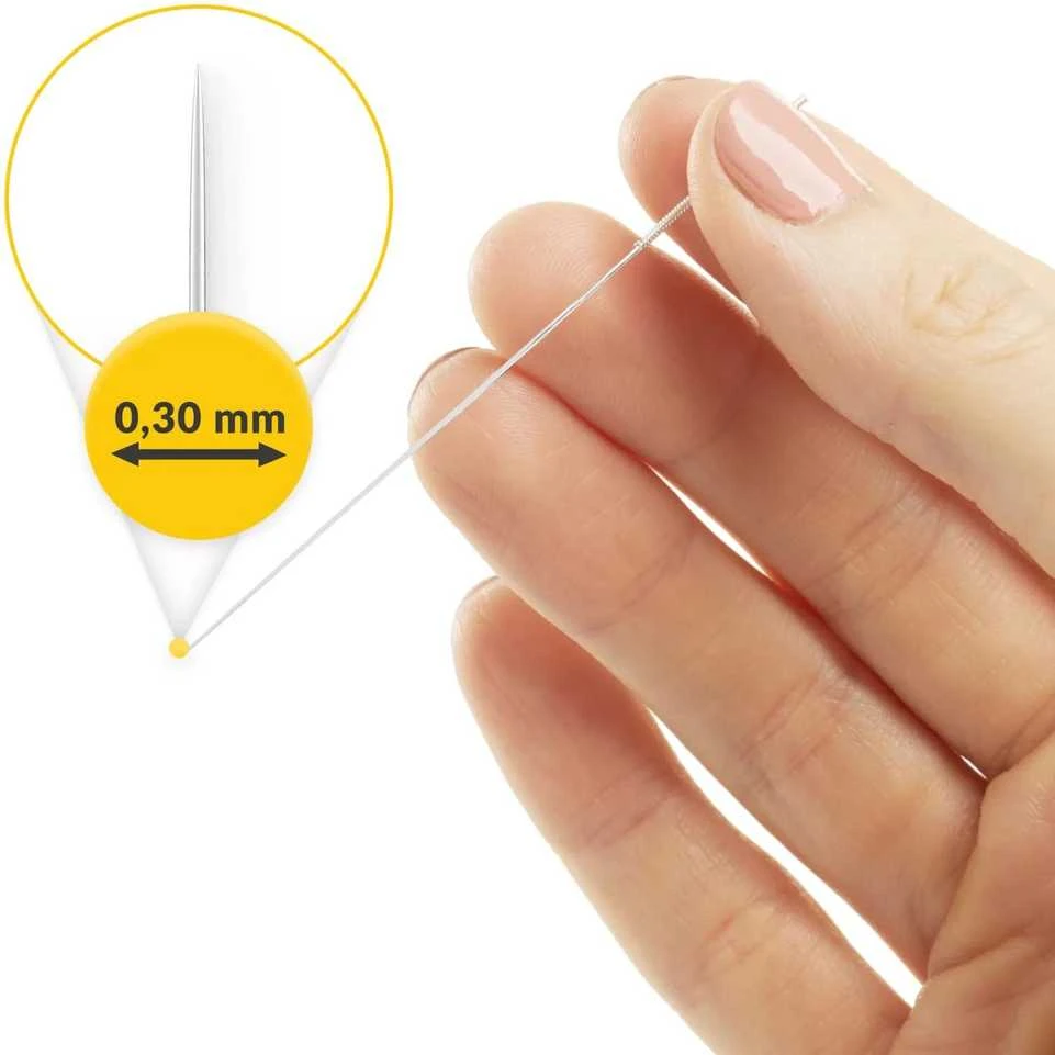 4Fizjo Akupunktūros adatos su kreiptuvu, 100 vnt., 0,3 x 100 mm