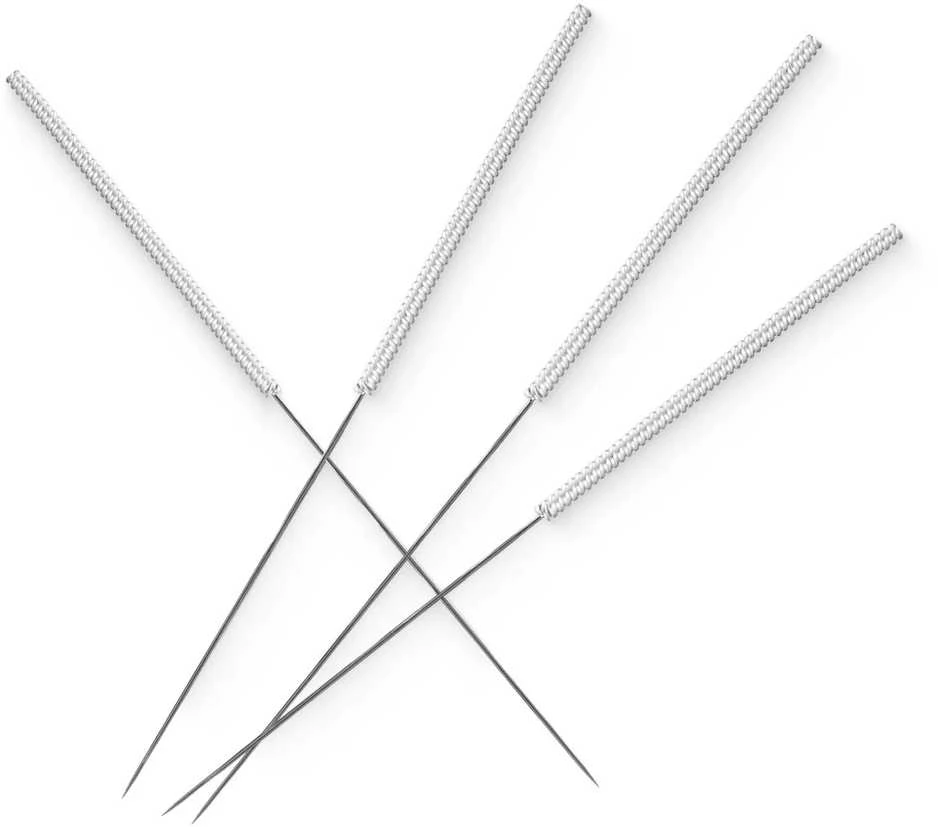 4Fizjo Akupunktūros adatos su kreiptuvu, 100 vnt., 0,3 x 40 mm