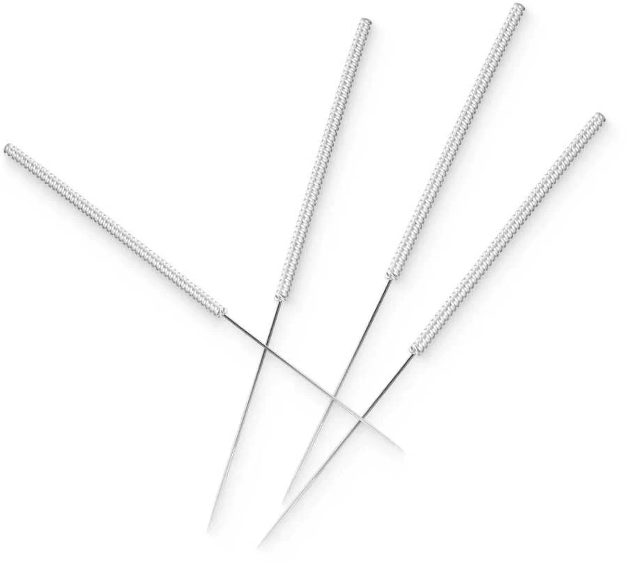 4Fizjo Akupunktūros adatos su kreiptuvu, 100 vnt., 0,25 x 15 mm