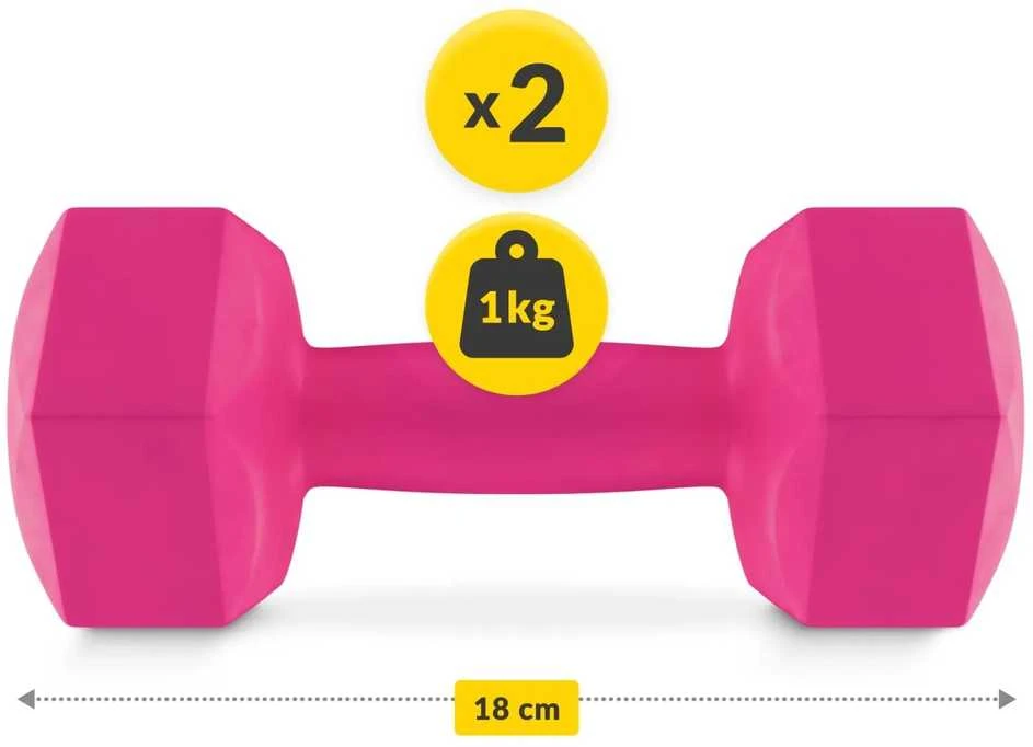 4Fizjo Bituminiai hanteliai pratimams 2 x 1kg