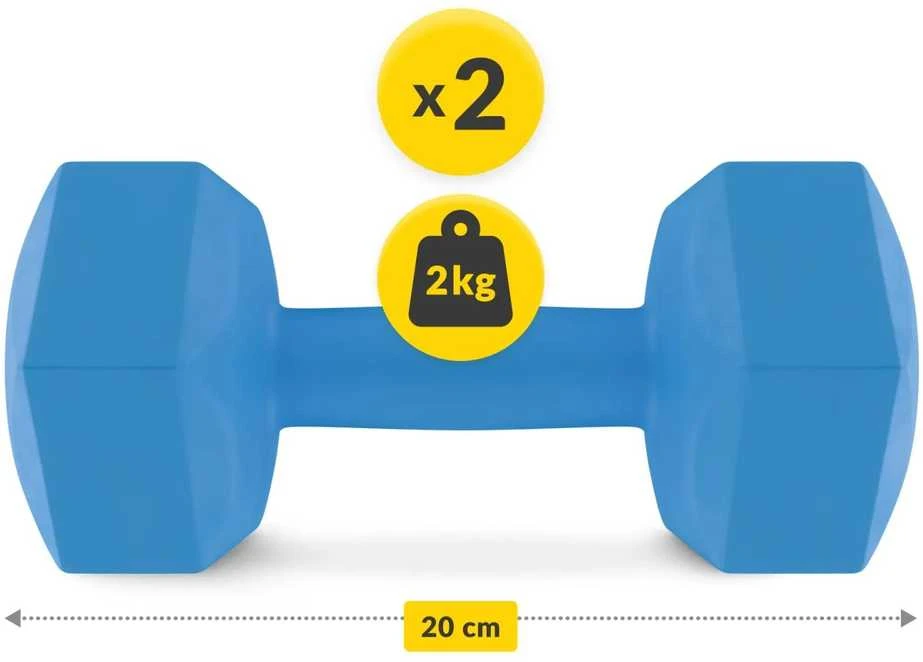 4Fizjo Bituminiai hanteliai pratimams 2 x 2kg