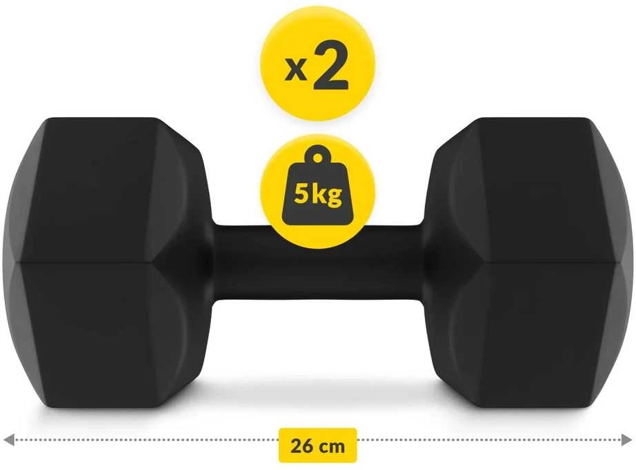 4Fizjo Bituminiai hanteliai pratimams 2 x 5kg
