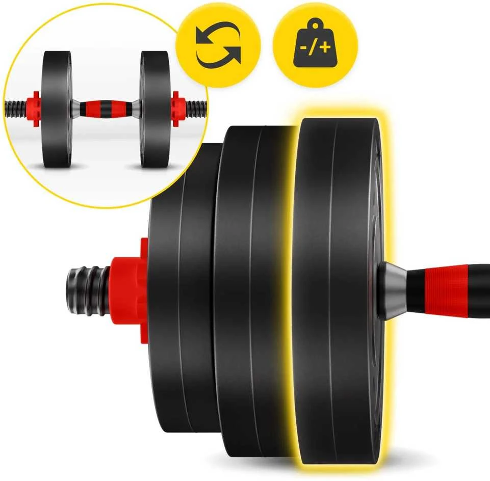 4Fizjo Bituminiai reguliuojamo svorio hanteliai 2 x 15 kg