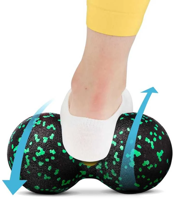 4Fizjo Dvigubas EPP masažo kamuoliukas 8 cm žalias