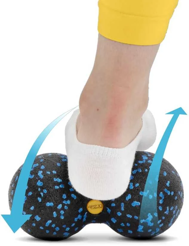 4Fizjo Dvigubas EPP masažo kamuoliukas 8 cm mėlynas