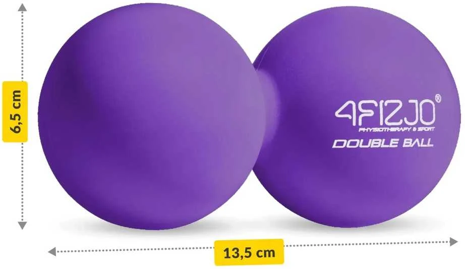 4Fizjo Dvigubas masažinis kamuoliukas DOUBLE BALL violetinis