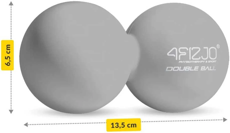 4Fizjo Dvigubas masažo kamuoliukas DOUBLE BALL pilkas