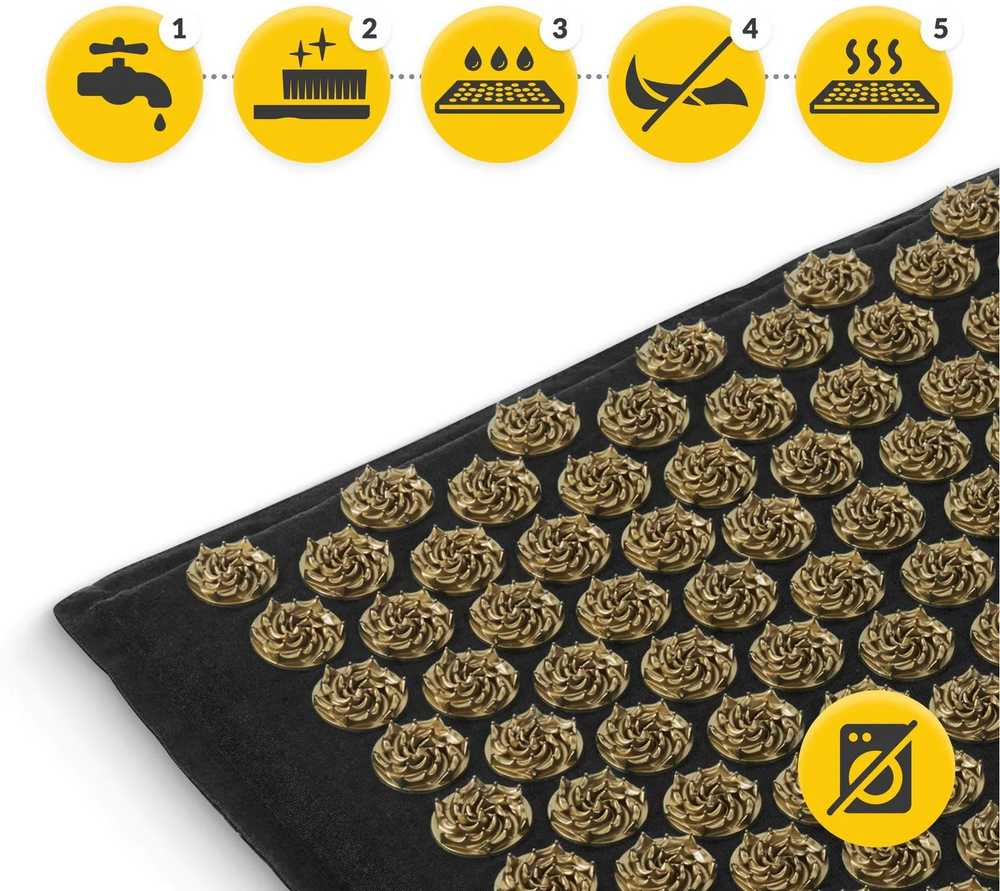 4Fizjo EKO akupresūros kilimėlis su pagalve, XL dydžio, juodas