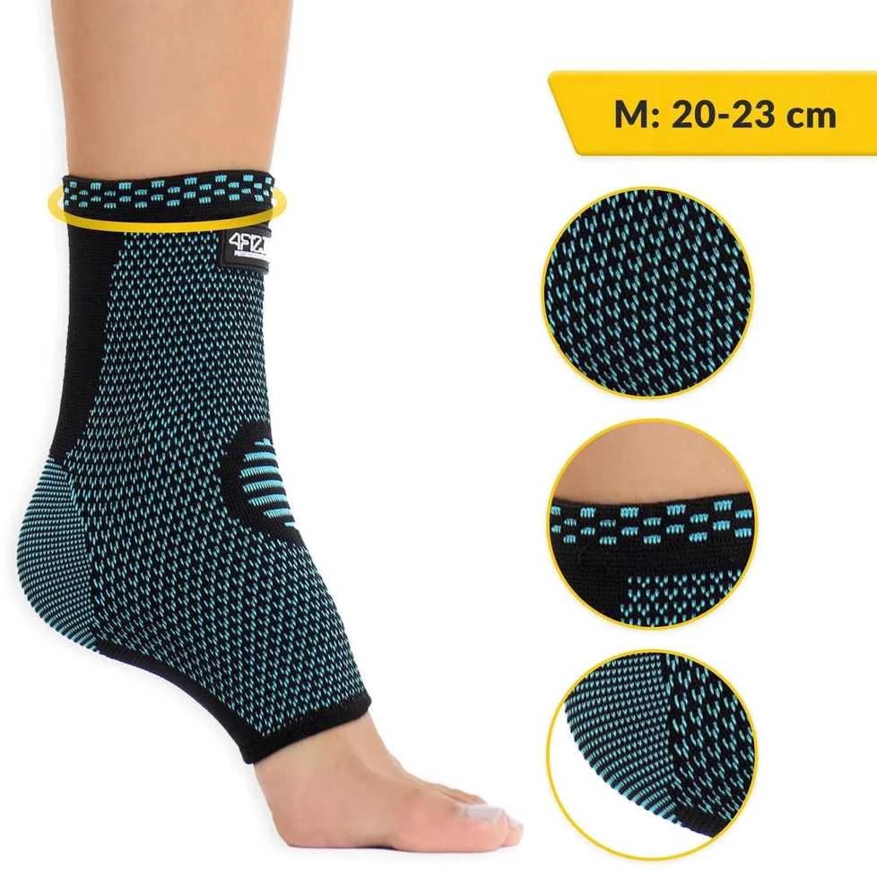 4Fizjo Elastinė čiurnos įtvaras M mėlynas