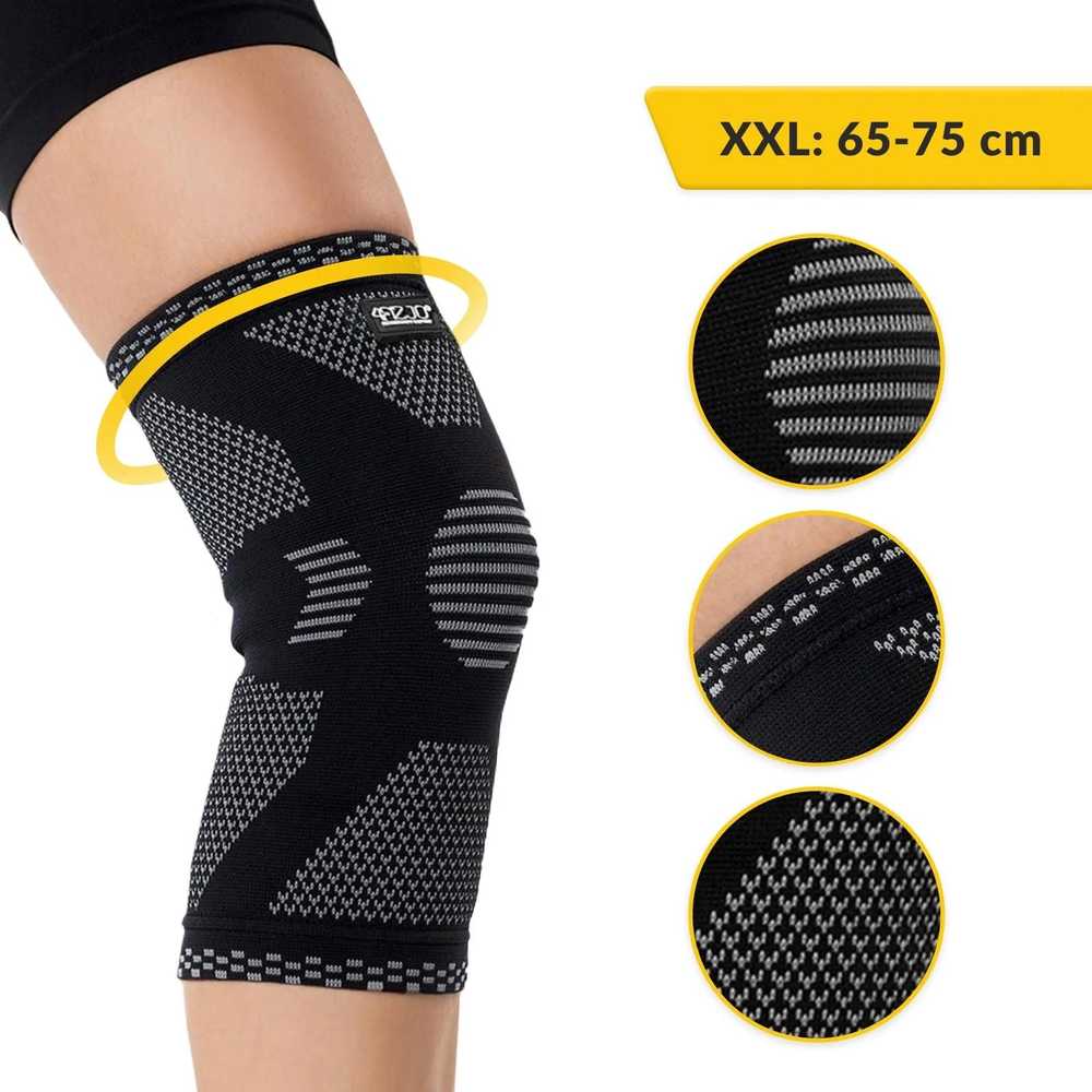 4Fizjo Elastinė kelio atrama XXL pilka
